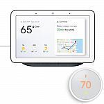 Google Home Hub + Nest Learning Thermostat E $160