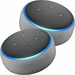 2-Pack Amazon Echo Dot (3rd Gen) + 2-Pack TP-Link HS105 Wi-Fi Mini Smart Plug $70