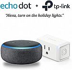 Amazon Echo Dot (3rd Gen) - Charcoal with TP-Link Smart Plug Mini $40