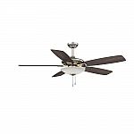 Hampton Bay Menage 52 in. LED Indoor Ceiling Fan with Light Kit $70 (30% Off) & More + Free Shipping