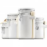 Anchor Hocking 4pc White Ceramic Canister Set $11.25