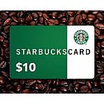 $10 Starbucks eGift Card for $5