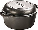 Lodge L8DD3 Cast Iron Double Dutch Oven, 5-Quart $32.43