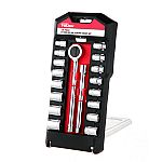 Hyper Tough 18-Piece, 3/8-Inch Drive SAE and Metric Socket Set $5 (Org $15)