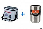 Ozark Trail 20 Can Leaktight Cooler + Ozark Trail 12-Ounce Vacuum Insulated Can Cooler with Metal Gasket Bundle Set $24 
