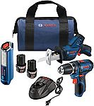 Bosch GXL12V-310B22 12V Max 3-Tool Combo Kit $127.56