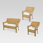 Southcrest 3pc All-Weather Wicker Stacking Patio Set $184.25