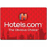 $100 Hotels.com Gift Card  $90, $50 Uber Gift Card $45, $100 Sunoco Gas Gift Card $94 & More