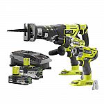50% Off Select Ryobi 18-Volt ONE+ Cordless Lithium-Ion Brushless Powertool Kit: