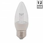 12-Pack EcoSmart 40-Watt Equivalent B11 Dimmable Clear Blunt Tip Decorative LED Light Bulbs $9.95 + Free Shipping and More