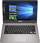 ASUS ZenBook UX410UA-AS74 Ultra-Slim Laptop (i7-8550U 8GB 128GB SSD+1TB 14" FHD IPS) $799