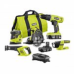 Ryobi 18-Volt ONE+ Combo Kit (5-Tool) $149