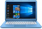 HP Stream 14" HD Laptop 14-ax010nr (Celeron N3060 4GB 32GB, Office 365 Personal 1 year) $179