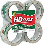 4-Pack Duck HD Clear Heavy Duty Packaging Tape Refill (1.88" x 54.6 yds) $6.43