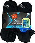 Pack of 6  Hanes Men's FreshIQ X-Temp Comfort Cool Vent No Show Socks $6.25