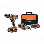 RIDGID 18-Volt Lithium-Ion Cordless 1/2 in. Compact Drill/Driver Kit with 2 Batteries $79
