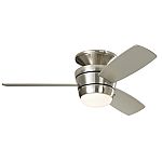 Harbor Breeze Mazon 44-in Brush Nickel LED Indoor Flush Mount Ceiling Fan $79