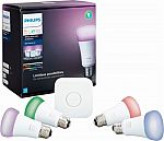 Philips Hue Ambiance A19 LED Starter Kit + Philips Hue Lightstrip $200
