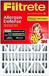 4-Pack Filtrete MPR 1000 20 x 25 x 4 (4-3/8 Actual Depth) Micro Allergen Defense Deep Pleat AC Furnace Air Filter $39.96