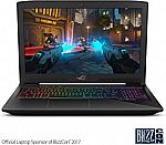 ASUS ROG STRIX Thin and Light 15.6" FHD Gaming Laptop (i7-7700HQ 16GB 256GB SSD + 1TB HDD GTX 1050 4GB RGB Keyboard GL503VD) $999