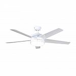 Home Decorators Collection Portwood 60 in. Integrated LED Indoor/Outdoor White Ceiling Fan with Light Kit $54.95