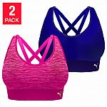 2-Pack Puma Ladies' Seamless Sports Bra (Pink & Blue) $10 + Free Shipping