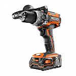 RIDGID 18-Volt 1/2 in. Compact Brushless Hammer Drill with 2 Batteries $99