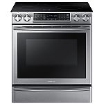 Samsung Virtual Flame 4-Element 5.8-cu ft Self-cleaning Convection Slide-In Induction Range (Stainless Steel) $699 (75% off)