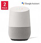 Google Home Smart Speaker Powered by Google Assistant, 2-pack $140