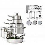 Cooks 52-PC. Stainless Steel Cookware Set + $10 JCP Cash $31 (After Rebate)