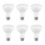 Ecosmart 6 pack 65-Watt Equivalent BR30 Dimmable LED Light Bulb (Daylight) $7 and More