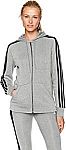 adidas Women's Essentials Cotton Fleece 3-Stripe Full Zip Hoodie from  $7.41 (Various Colors)