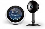 Echo Spot - White + TP-Link Kasa Cam $103 (60% Off)