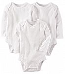 3-Pack Carter's Baby Girl Textured White Bodysuits $3.64 (Kohls Card Req'd)