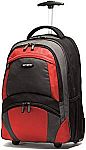 Samsonite Wheeled Backpack, Black/Orange $44.79