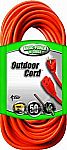 50' Coleman Cable Vinyl Outdoor Extension Cord (Orange) $9 (org $29)