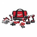 Home Depot: Up to 50% off Select Milwaukee Power Tools, Accessories & Workwear: M18 18-Volt Li-Ion Cordless Tool Kit (6-Tool) w/(2) 3.0 Ah Batt $399 (Save $250) & More
