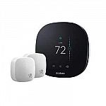 ecobee 3 Lite Smart Thermostat (2nd Gen) with 2 Room Sensors (Online Only) $150