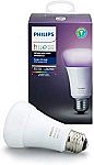 Philips Hue Color Ambiance A19 60W Equivalent Dimmable LED Smart Bulb $36 (org $50)