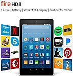 Fire HD 8 Tablet with Alexa 8" HD Display, 16 GB (7th Gen) $44.99