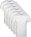 6-pack Gildan Crew Neck T-Shirts (Black or White) $10.55