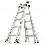 Gorilla Ladders 22 ft. Reach MPX Aluminum Multi-Position Ladder with Wheels with 375 lbs. Load Capacity $99.88