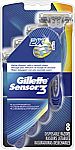8-Count Gillette Sensor3 Men's Disposable Razor $5.54