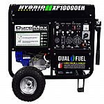 DuroMax 10000 Watt Hybrid Dual Fuel Portable Gas Propane Generator $499