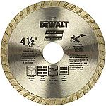 DEWALT DW4725 High Performance 4-1/2-Inch Dry Cutting Continuous Rim Diamond Saw Blade $5