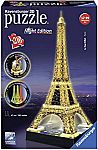 216 Piece Ravensburger Night Eiffel Tower 3D Jigsaw Puzzle $16, Melissa & Doug Bear Family Puzzle $8.40 & More Up to 68% off