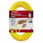 Husky 50 ft. 12/3 Lighted Triple Tap Extension Cord $19.98