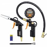 Freeman Digital Tire Inflator and High Flow Blow Gun Kit $24.88 and more Air Compressor sale