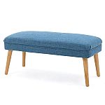 Noble House Desdemona Muted Blue Fabric Ottoman $59 and more