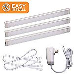 Black+Decker LED Under Cabinet Lighting Kit, 3-Bars, 9 Inches Each $18.98